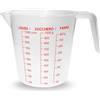LifeChic Caraffa Graduata 1 Litro, Misuratore Liquidi, Zucchero, Farina, In Plastica Resistente, per Cucina e Pasticceria