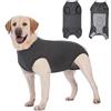 Axcimond Body per cani dopo operazione con protezione anti-perdita, body medico per cani dopo castrazione, cane femmina, cane maschio, maglietta medica per cani, tuta con chiusura in velcro