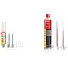 Fischer FILL & FIX Ripara fori Tasselli e Fissaggi su Muro e Legno, Siringa Colla di Montaggio, Include 4 Tasselli a Rete, 51098 & T-Bond Pro.1, Tassello Chimico in Resina Hybrid, 71778