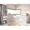 Dmora - Letto per Bambini Alben, Struttura con Secondo Lettino Estraibile, Letto Singolo per cameretta con 3 cassettoni, 194x95h68 cm, Bianco