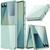 JETech Cover per Samsung Galaxy Z Flip 7 2025, Cristallo Trasparente PC Rigido Guscio, Antigraffio Antiurto Sottile Protettiva Cellulare Custodia (Mint)