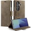 Cracedily Cover per Google Samsung Galaxy Z Fold 7 Case, Custodia Cover Pelle Premium Portafoglio con Porta Carte Magnetica Supporto Protezione Flip Case Custodia per Galaxy Z Fold 7, Caffè