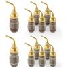 Nakamichi FanLock Excel placcato oro 24 carati 2mm Pin Spine a banana connettore, 10 AWG - 18 AWG spessore 4mm, per cavo amplificatori di altoparlanti, Hi-Fi Connessione rapida, 12 pezzi (6 paia)