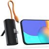 ONES Power Bank portatile, ricarica rapida 5000mAh display LED, mini batteria backup piccolo caricabatterie per iPhone 16/15/14/13/12/11 PRO MAX/XS Samsung S23 ecc., spina USB C e cavo lighting, nero