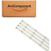 AmComponent - KIT 2 BARRE STRIP LED per TV TELEFUNKEN JL.D320B1235-078CS-C TE32269 TE32275