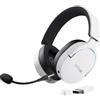 Trust Gaming GXT 491W Fayzo Cuffie Gaming Wireless Bluetooth + 2.4 GHz, Audio Surround 7.1, Batteria da 22 Ore, 35% Plastica Riciclata, RGB Cuffie Bluetooth Over Ear PC PS5 PS4 Switch - Bianco