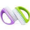 Amaxiu 2 spazzole per unghie a mano, spazzole per la pulizia delle unghie resistenti spazzole per la pulizia delle unghie in nylon, setole rigide, spazzola per la pulizia profonda per meccanici