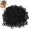 jwtyu 500 pezzi elastici capelli bambina Soft Loom Bands elastici nero per capelli Mini elastici per capelli piccoli per ragazze accessori per capelli Natale un sacchetto regalo fai da te