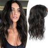 MORICHY Parrucca topper, 40,6 cm, ondulata, ricci, per capelli sottili, marrone scuro con sfumature, parrucche sintetiche da donna, accessori per capelli per donne (marrone scuro con riflessi)