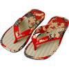 Asayu Japan Sandali Tradizionali Giapponesi Tatami Setta Zori, Realizzati in Giappone - Rosso 41 EU