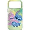 Disney Custodia per iPhone 17 Pro Max Disney Stich e angelo trifoglio verde