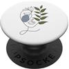 One Line Art Face Regali per artisti min Fronte di arte di una linea disegnata a mano PopSockets PopGrip Intercambiabile