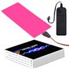 Ygmylandbb EL Panel Foglio luminoso elettroluminescente decorazione luce foglio neon 12 cm x 5 cm (4,8 x 2,0) on/flash lento/flash veloce, 1 confezione (1, rosa, 12 cm x 5 cm)