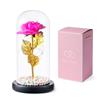 Sarama Rose Rosa Eterna FUCSIA LED - Regalo Festa della Mamma Pasqua Compleanno Anniversario Occasione - Fidanzata Moglie Mamma Sorella Suocera Amica - Idea Regalo Romantico Donna - Fiore Eterno e dell'Amore