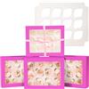 Gcardist Popup automatico 12 scatole per cupcake con finestra Roland 6 pezzi 33 x 25,4 x 9 cm scatole da forno per supporti cupcake, contenitori per cupcake (13 × 10 × 3,5 pollici)