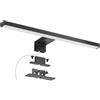 DEELUX Lampada da Specchio con Interruttore touch,Luce LED per Specchio Dimmerabile (80~800 lm) 10W 40cm,Bianco Neutro 4000K,Lampada Armadio Applique da Parete IP44 230V,Nero