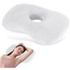 QINGZY Cuscino per Piercing, con Foro 10cm, 44x32x8cm, Altezza di Riempimento Aumentata, Cuscino Ergonomico Ciambella, Cuscino da Viaggio per Alleviare Dolore Orecchio Chi Dorme Sul Fianco