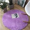 Hiseng Tappeto Salotto Moderno, Tappeto Peloso Rotondo Camera da Letto Tappeto Morbido e Soffice per Soggiorno per Cameretta Decorazioni (100cm,Viola Chiaro)
