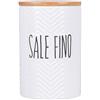 Villa d'Este Home Tivoli Barattolo sale fino 750 ml in ceramica, coperchio in bambù, Shapes