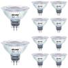 DiCUNO Lampadina LED GU5.3 dimmerabile, bianco freddo 6000K, 6W sostituisce il faretto alogeno da 60W, 12V, 420LM, MR16, Faretto LED GU5.3 dimmerabile, angolo di emissione 40°, 10 Pezzi