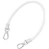 QUARKZMAN Fascia Borsa in Pelle, 1pcs 50cm/19.69 Fascia Corta in Pelle PU Intrecciata Manico di Sostituzione con Fibbie in Metallo per Borse sotto Braccio (Fascia Bianca + Fibbia Argento)