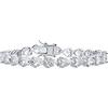 Bling Jewelry Bracciale Tennis Romantico Chiaro 20 CT Zirconia Cubica AAA CZ Forma di Cuore per Donna Fidanzata Placcato in Rodio Argento 7 Pollici