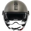 MOMO Design MOMODESIGN - FGTR EVO E2206, Casco Jet con Visiera Parasole, Casco Aperto per Moto e Scooter, per Uomo e Donna, Titanio Opaco/Nero, S