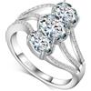jiamiaoi 18 carati Oro Bianco placcato Anello Donna Argento 925, Fedine Fidanzamento Coppia, Anello Solitario Anniversario Matrimonio Promessa Sposa Band Anelli Anello donna (C-Anello, 52(16.60))
