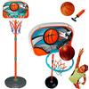 BAKAJI Canestro Basket a Piantana Giocattolo per Bambini con Altezza Regolabile Fino a 160 cm e Base Riempibile Playset Sport da Esterno Giardino e Interno Pallone e Gonfiatore Incluso