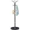 ZOZOE Appendiabiti in metallo, moderno appendiabiti autoportante con base in marmo naturale, design girevole a 360° con 14 ganci, albero appendiabiti per borse, cappelli, ingresso, ufficio