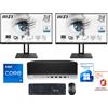PC COMPUTER Ricondizionato Doppio Monitor HP 800 G3 Core i7 Ram 16GB SSD 512GB Windows 11 Pro + Office 2021