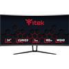 ITEK Monitor GGC 34 Curvo R1500, WQHD 3440x1440 UltraWide, VA, 180Hz, 21:9, 1ms, 2xHDMI, 2xDP, HDR400, Adapt Sync
