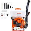 VEVOR Nebulizzatore a Zaino, Motore da 63 cc e 3 CV, Nebulizzatore a Gas con Serbatoio da 16 l, Sistema di Nebulizzazione a Polvere e Liquido per un Efficace Controllo di Giardinaggio e Agricoltura