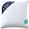 Amazinggirl Cuscini letto 80x80 cm Imbottitura cuscino per dormire o decorativi divano guanciale anallergico per letti matrimoniale o coppia pillows for bed 80 x 80 Oeko-tex Bianca