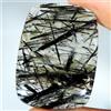 Handmade 58.00 CT Naturale Nero Rutilo Quarzo Cuscino Cabochon Gemma 27x38x5 MM jt-185