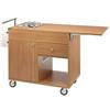 Forcar attrezzature per la ristorazione Carrello Flambe CF 1200 in Legno Noce - Professionale a 1 Fuoco