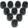 KAISH 10 manopole per amplificatore per chitarra, colore nero, con tappo nero, adatte per amplificatori Marshall da 6 mm di diametro