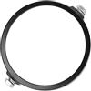 Akozon Reminnbor Staffa di montaggio faro 5.75 in lega di alluminio tondo universale per conversione moto(Nero)