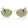 Ray-Ban Occhiali da Sole RB3547 001/4E Oval Oro/Verde Unisex