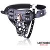 LateToBed BDSM Line Mens Chastity Pants with Cage Black