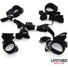 LateToBed BDSM Line Nylon Bed Bondage Restraints System without Hook Black