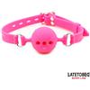 LateToBed BDSM Line Breathable Silicone Ball Gag Size M Ball 4.5cm Pink
