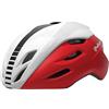 POLISPORT 8739800008 - Casco da bicicletta Aero-R per uomo e donna Taglia L regolabile (58-61 cm) con visiera rimovibile e certificazione CE a colori Rosso Opaco/Bianco Lucido/Nero