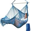 Chihee Sedie Sospese Sedia amaca super grande Sedia a corda in cotone morbido,Forte barra di diffusione in metallo pieghevole Ampio sedile pizzo Stretch Swing sedia Decorazione a tema interni,esterni