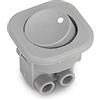 Emuca - Interruttore da incasso D21x21, Plastica grigia, Tecnoplastica, 10 un