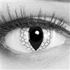MeralenS Lenti a contatto bianche colorate per Halloween, bianche, Dragon Vampire, morbide, per travestimenti, carnevale, 2 pezzi, 1 paio di lenti colorate non graduate, occhi di Drake