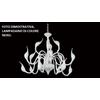 Illuminati Lighting METASWAN Nero, Lampadario, 18 luci attacco G4. Diametro 86cm, Altezza 150cm.