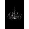 Illuminati Lighting Lampadario METASWAN nero, 24 luci attacco G4. Diametro 110 cm, altezza 150 cm.
