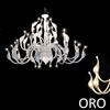 Illuminati Lighting Lampadario METASWAN, oro, 36 luci attacco G4.Diametro 135cm H 165cm.
