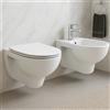 GEBERIT COPPIA SANITARI VASO BIDET E COPRIVASO UNIVERSALE RALLENTATO GEBERIT COLIBRI SOSPESI
